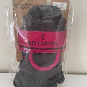 Toesox Bellarina Full Toe Grip size small Black and pink